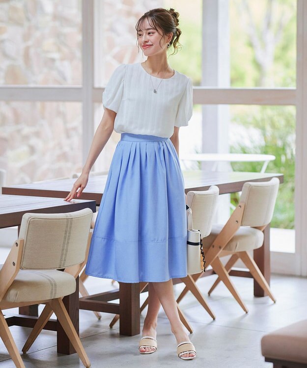 Tiaclasse 【小倉優子さん着用】ラタン風配色ストラップサンダル オフホワイト