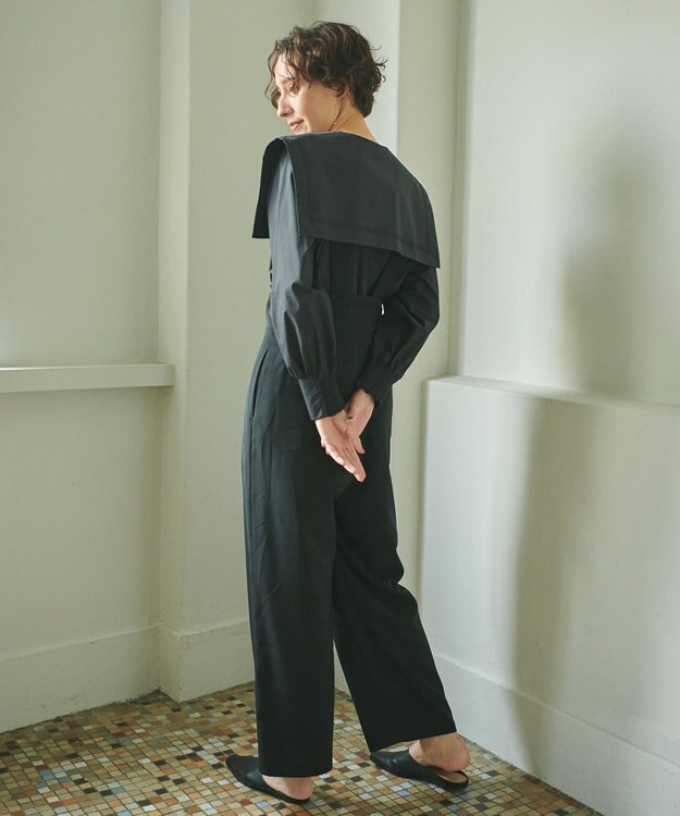 #Newans 【ANSWER for ハンサムモード】襟を取り外せる！セーラーカラーシャツ ブラック系9