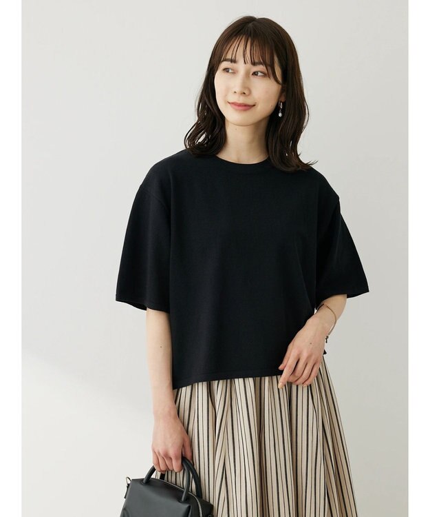 Green Parks 洗えるニットＴシャツ Off White