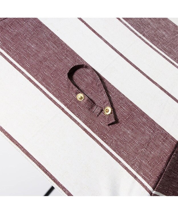 UNBILLION cache nez / 麻調ボーダーバルーンショートパラソル ワイン