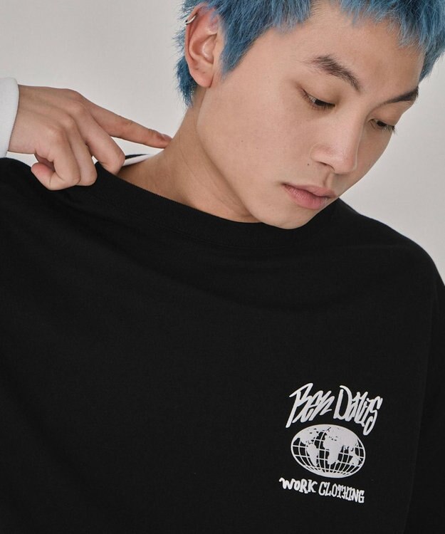 WEGO 【ユニセックス着用ITEM】別注BENDAVISアンサンブルグラフィックT ブラック