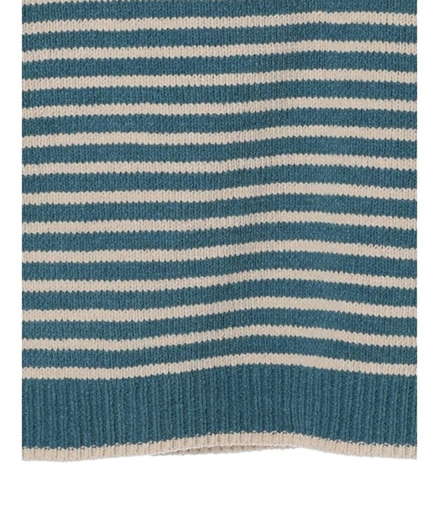 CRAFT STANDARD BOUTIQUE 洗えるモールニットボーダープルオーバー Blue