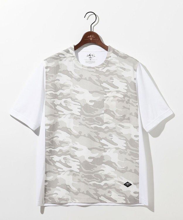 JOSEPH ABBOUD MOUNTAIN 【軽量/ストレッチ】メッシュサッカーカモ アウトドア Ｔシャツ アイボリー系6