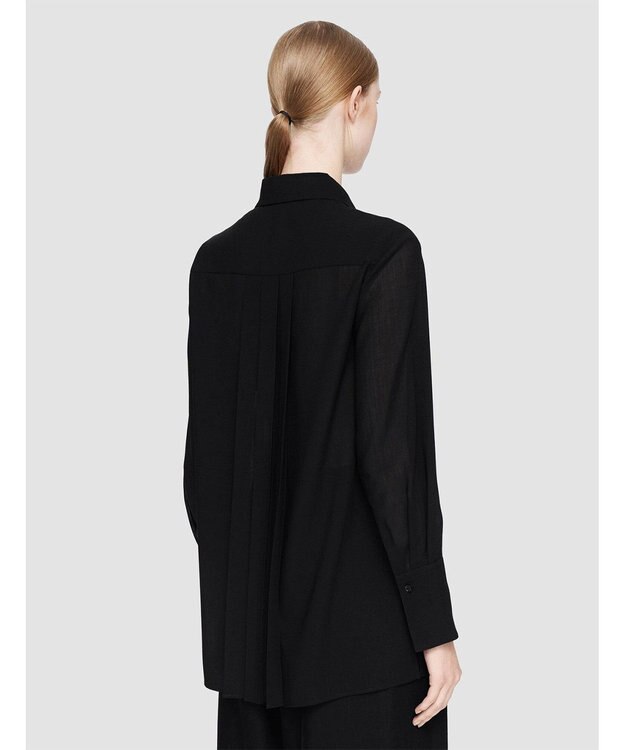 JOSEPH ウィンターボイル　プリーツシャツ Black