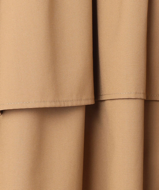 #Newans 【洗える】ラウンドフリルワンピース キャメル