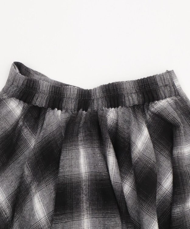 WEGO ネルシャツライクイレヘムミニスカート ブラック