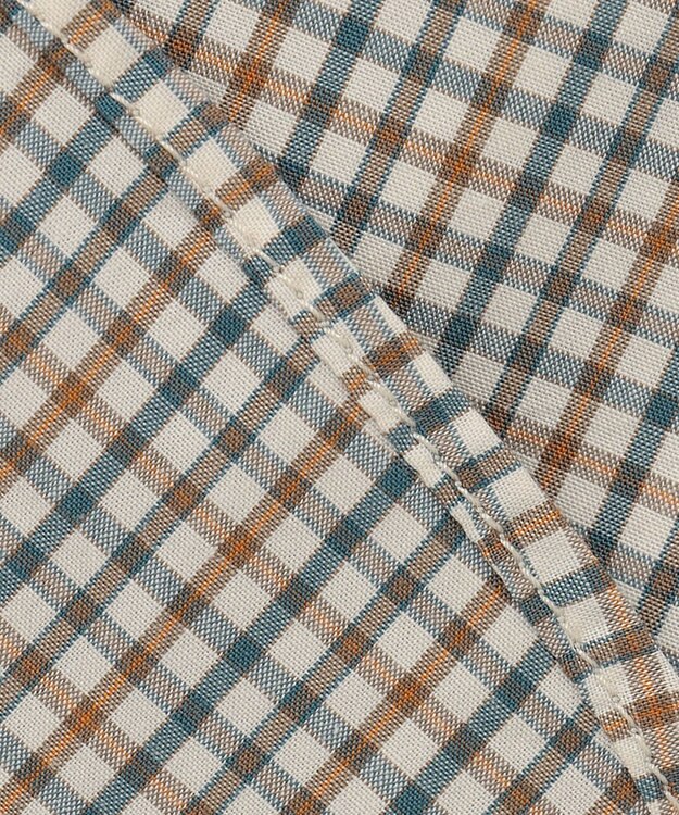 J.PRESS MEN 【WEB限定】ポプリンチェック J刺繍 シャツ/B.D アイボリー系3