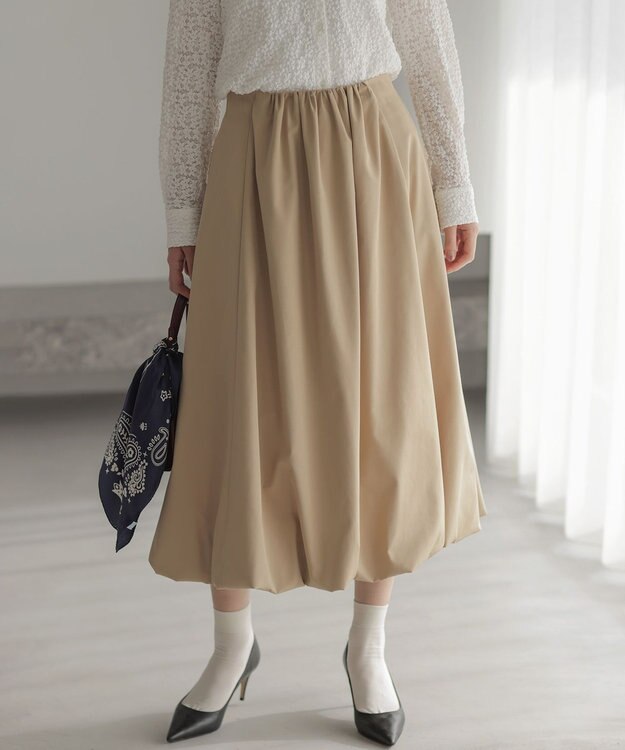 組曲 L ソフトクロスバルーン スカート ベージュ系