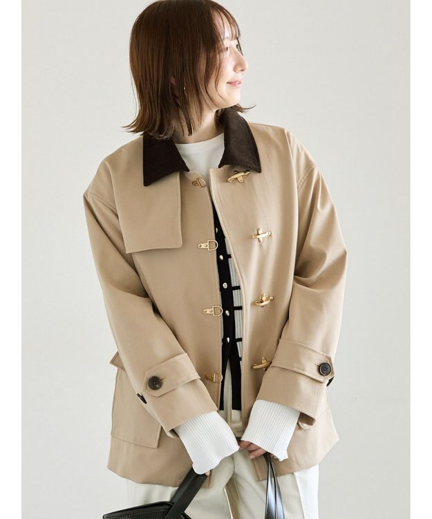 Te chichi メタルバックルカバーオール ベージュ