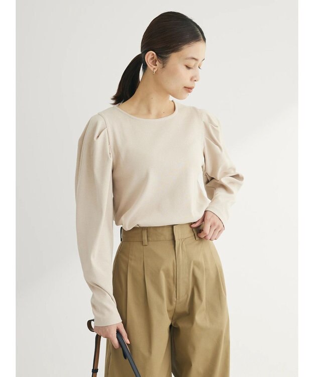 Green Parks ・ＳＵＧＡＲ　ＳＰＯＯＮ　タックスリーブプルオーバー Beige