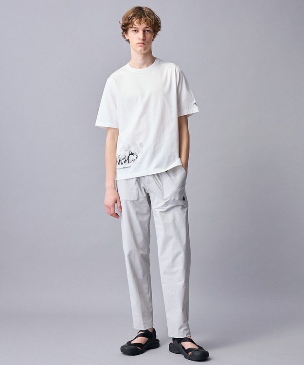 JOSEPH ABBOUD MOUNTAIN 【2WAYストレッチ/ECO撥水性】2WAYストレッチジャガードパンツ ライトグレー系