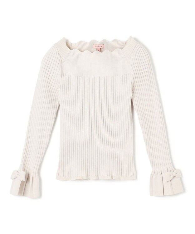 TOCCA 【洗える】ZIGZAG KNIT プルオーバー ライトグレー系