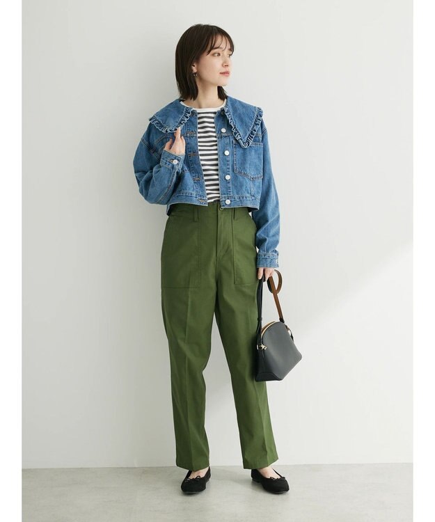 Green Parks ・Ｄｏｕｂｌｅ　Ｆｌａｇｓ　フリルカラーＧジャン Light Indigo