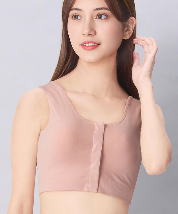 Wing ブラジャー 前あきタイプ ノンワイヤー 【腕が上がりにくいときに】 着脱しやすい 綿混(身生地部) しめつけにくい 入院 介護 術前 術後 授乳 KB1100 ウイング／ワコール ピンク