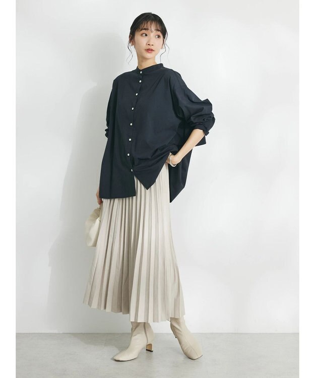 CRAFT STANDARD BOUTIQUE バックフリルシャツ Black