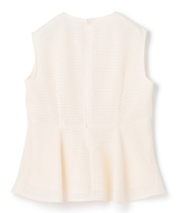 BEIGE， 【S-size】PINE / ペプラムブラウス Ecru