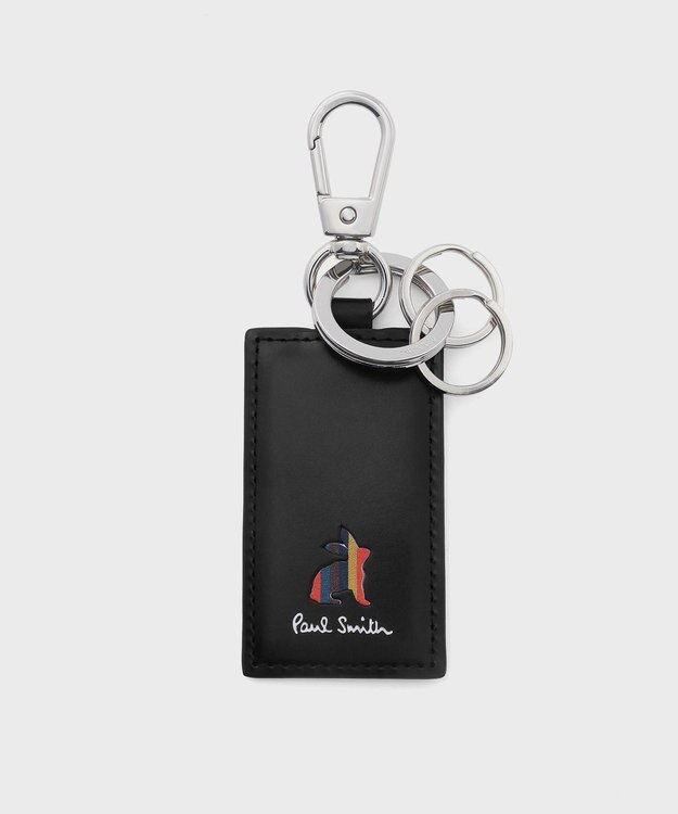 Paul Smith マーケトリー ブライトストライプ ラビット キーリング ブラック