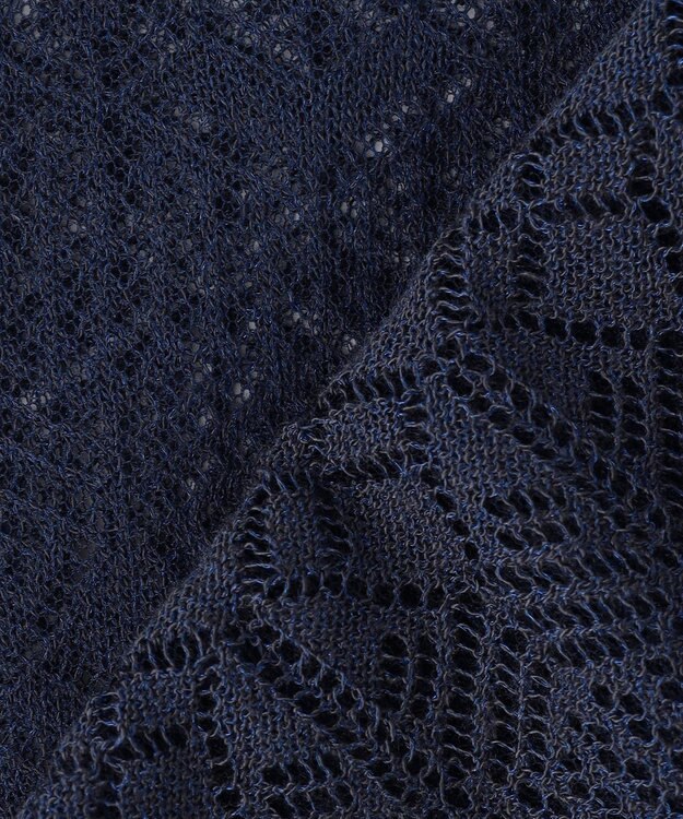 自由区 【カトリエムブーケ】Un pull en dentelle シアーニットプルオーバー ネイビー