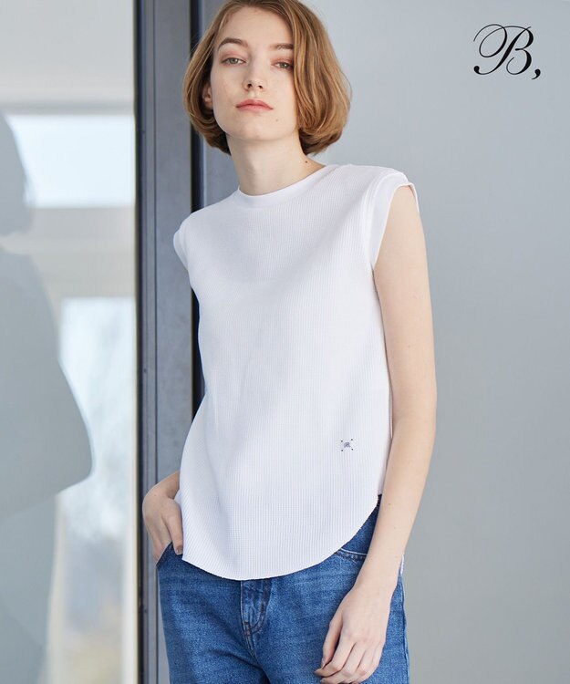 BEIGE， COSMOS / フレンチスリーブトップス White