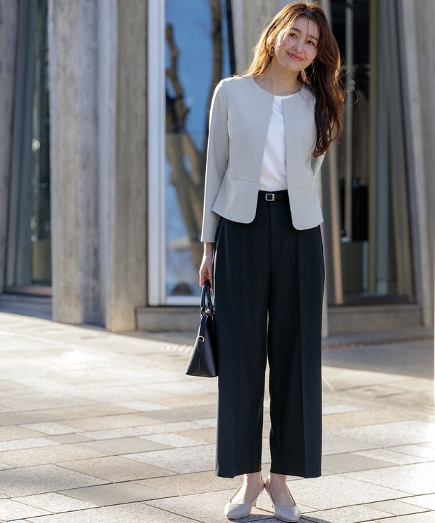 ANY SIS L 【洗える】サテン プルオーバー オフ