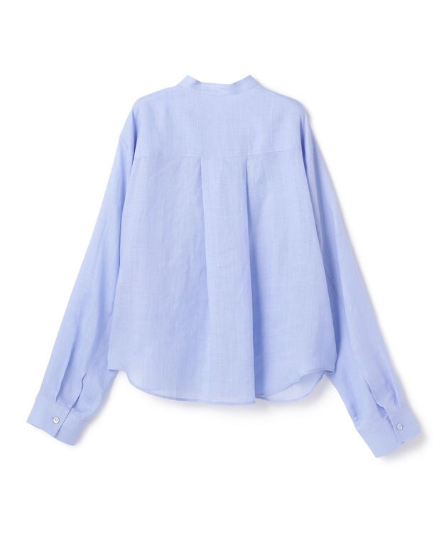 BEIGE， HALITE / リネンシアー オーバーサイズシャツ Sax