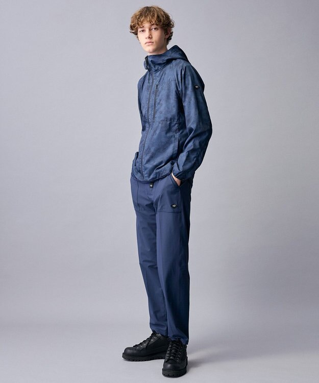 JOSEPH ABBOUD MOUNTAIN 【2WAYストレッチ/ECO撥水性】2WAYストレッチジャガードパンツ ネイビー系