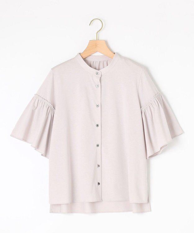 組曲 ギャザースリーブクリア カットソー グレージュ系