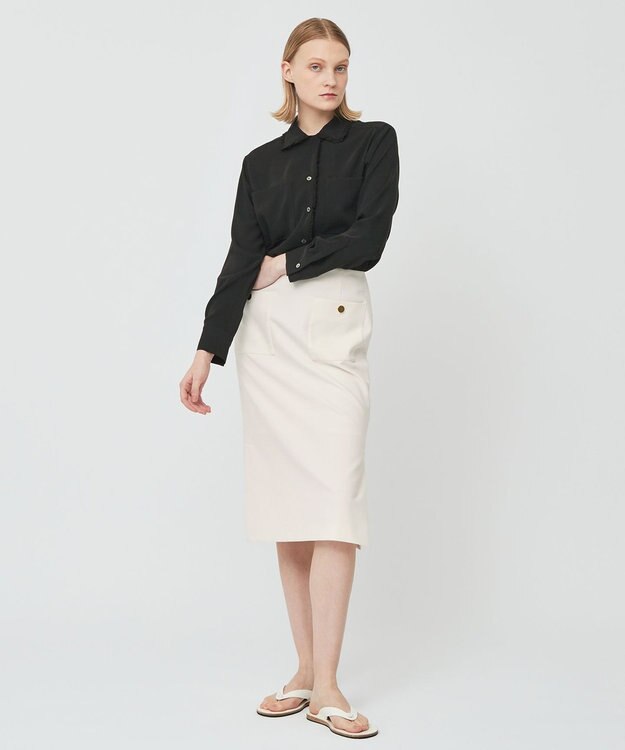 BEIGE， DANDELION / ギャザーフリルブラウス Black