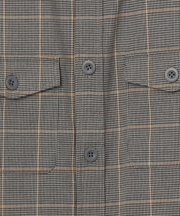 J.PRESS YORK STREET 【UNISEX】チェックストレッチCPOジャケット ライトグレー系3