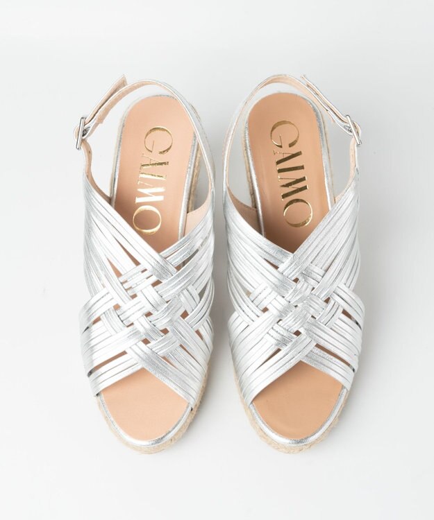 gaimo 【GAIMO/ガイモ】ダブルクロスウェッジサンダル/DUBOIS-US シルバー