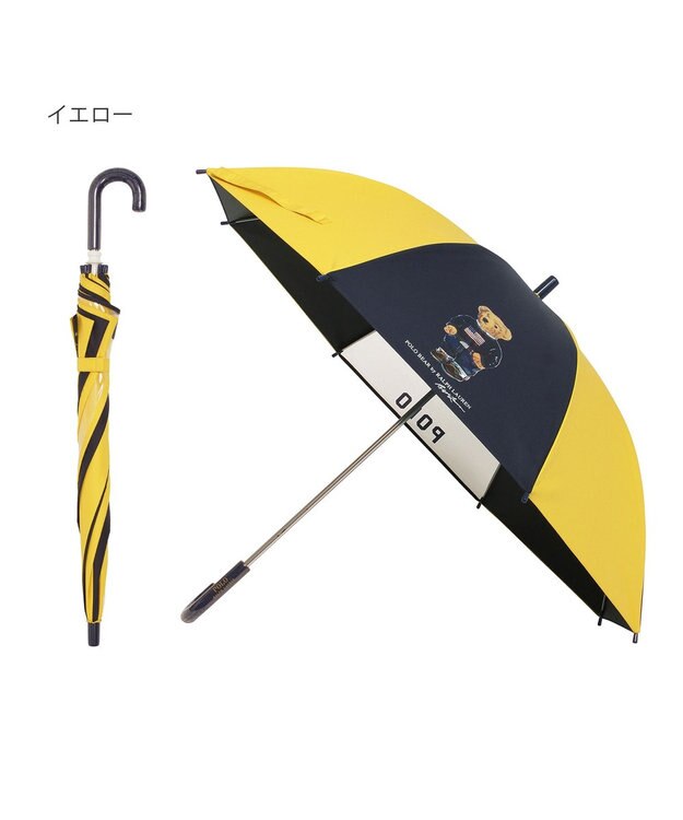MOONBAT 【キッズ】POLO RALPH LAUREN（ポロ ラルフローレン）ポロベア 晴雨兼用 長傘 カラーコンビ ビニール窓 イエロー
