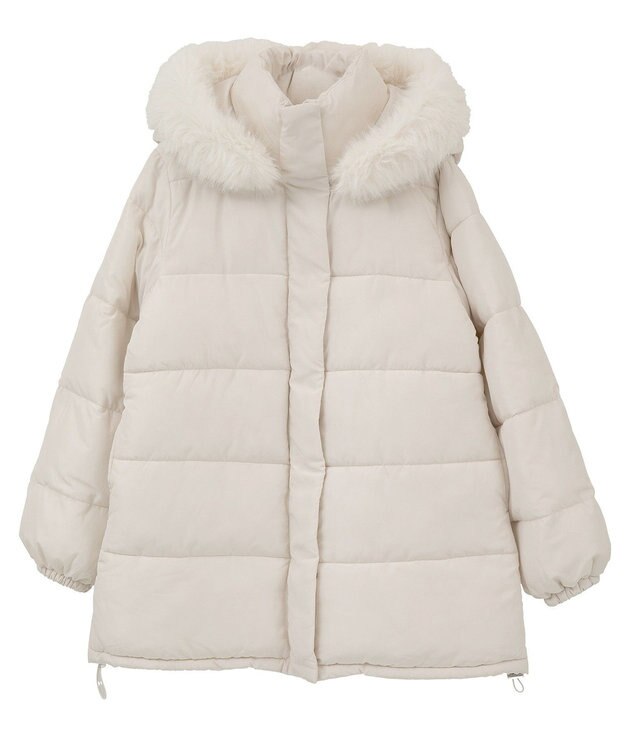 Green Parks ・ｓｗｉｎｇ　ｂｙ　ファイバーダウンベルト付コート Ivory