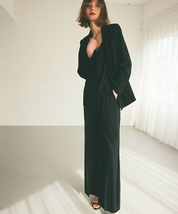 GRACE CONTINENTAL タキシードワイドパンツ ブラック