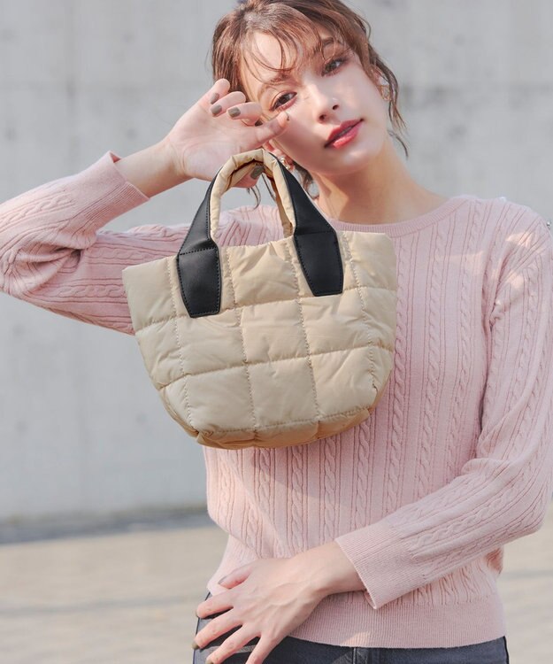 Tiaclasse 【2WAY】キルティングトートバッグ アイボリー