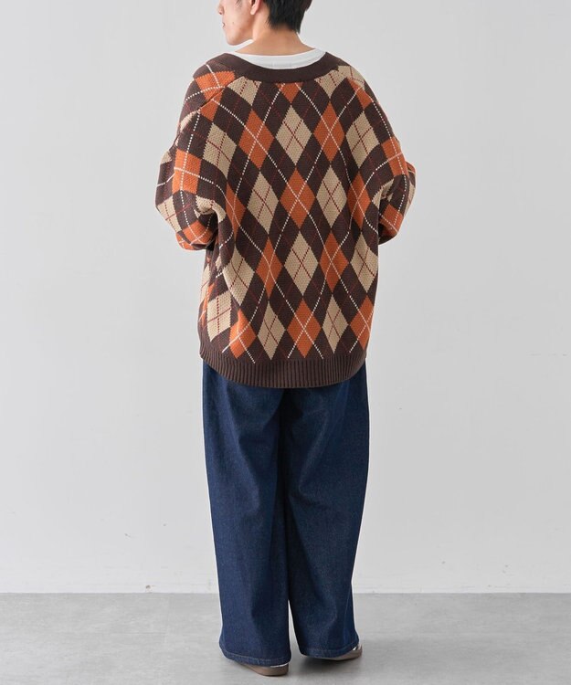 CRAFT STANDARD BOUTIQUE アーガイル柄カーディガン Brown