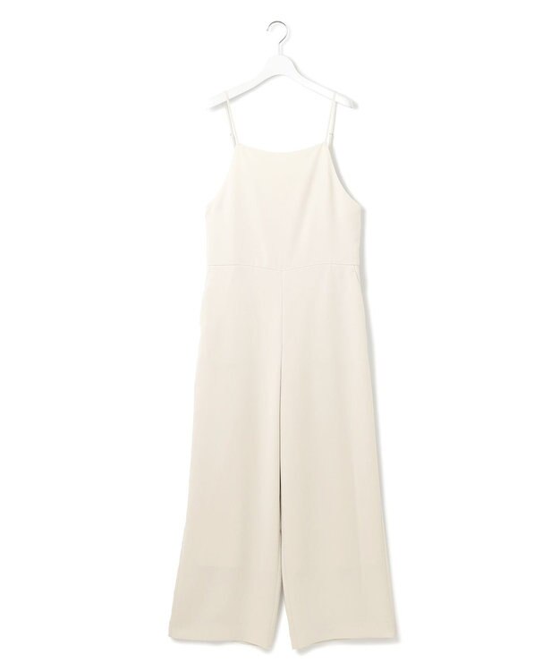 23区 L 【一部店舗限定/吸水速乾/UVカット/接触冷感/洗える】ストレッチジョーゼット オールインワン ベージュ系