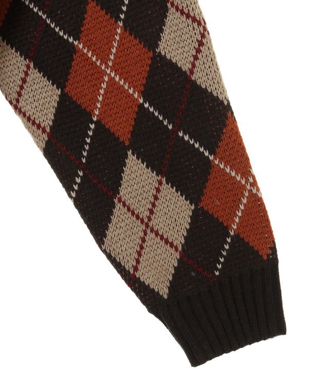 CRAFT STANDARD BOUTIQUE アーガイル柄カーディガン Brown