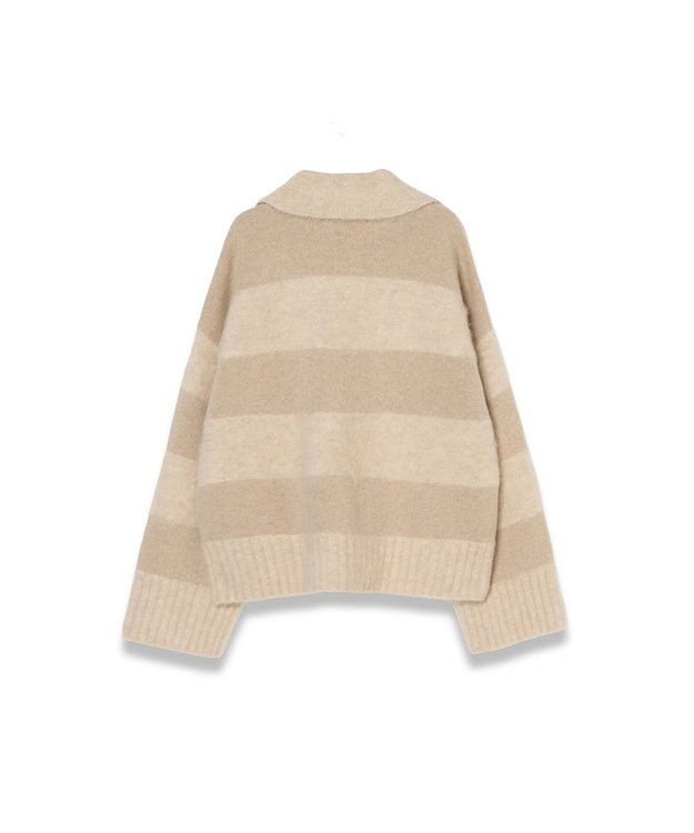JOSEPH ブラッシュドストライプニット Powder