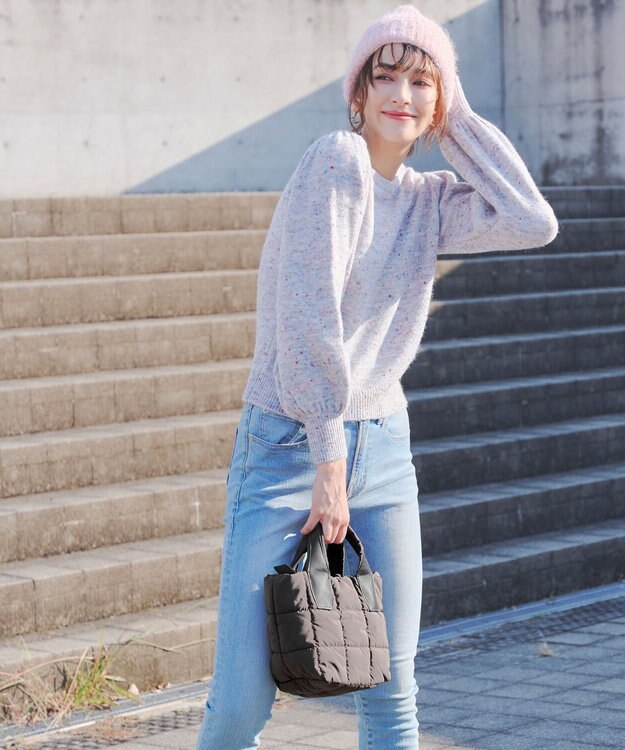 Tiaclasse 【2WAY】キルティングトートバッグ モカ