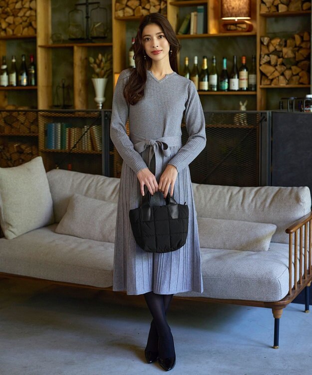 Tiaclasse 【2WAY】キルティングトートバッグ ブラック