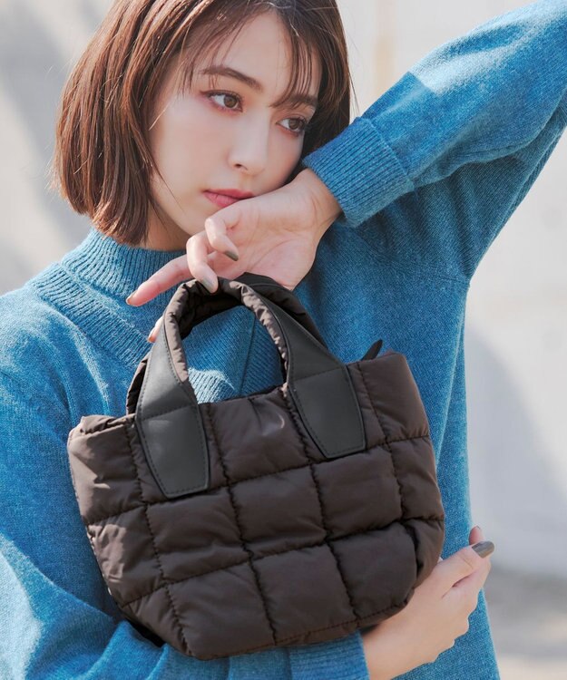 Tiaclasse 【2WAY】キルティングトートバッグ モカ