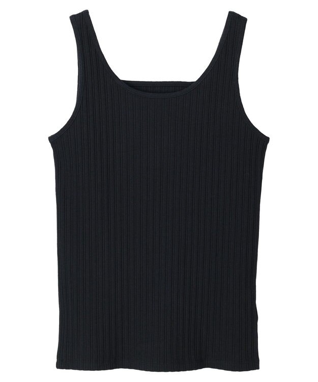 earth music&ecology ２ＷＡＹネックリブタンクトップ Black