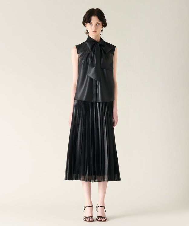 GRACE CONTINENTAL チンツプリーツスカート ブラック