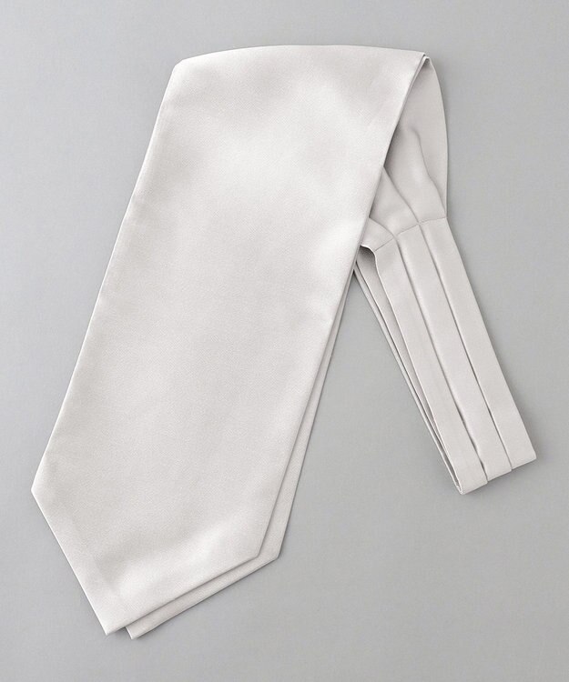 GOTAIRIKU 【WEAR BLACK】フォーマル用 アスコットタイ ライトグレー系