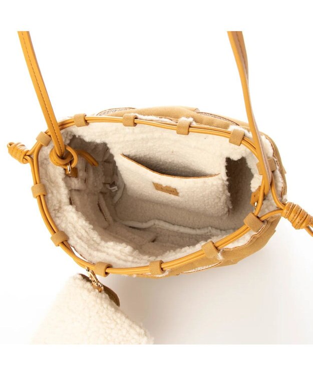 UNBILLION kakatoo スエード調合皮メッシュドロスト ベージュ