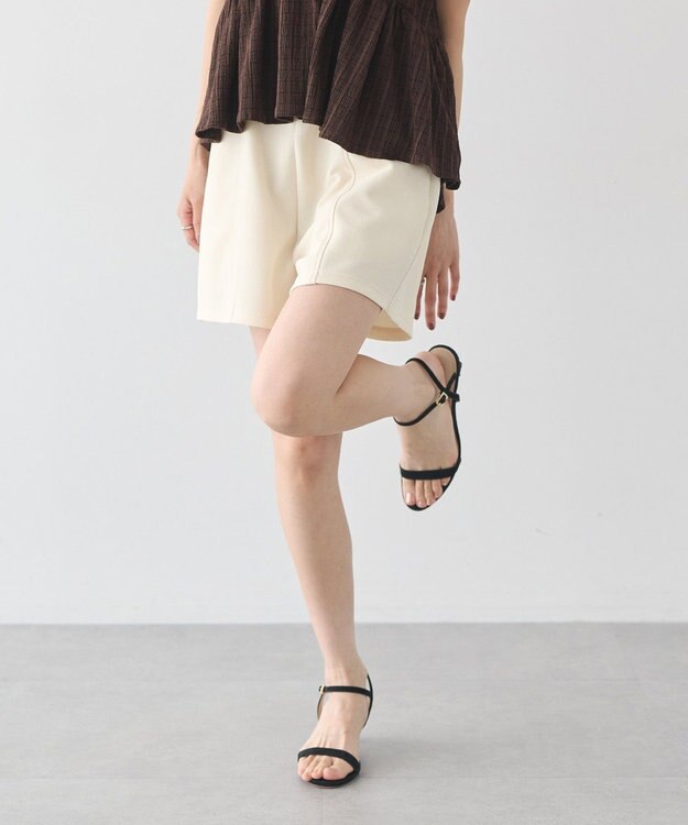 earth music&ecology カットツイルショートパンツ Ivory