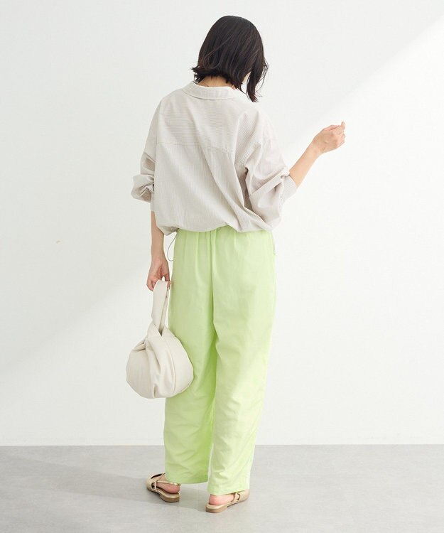 Green Parks イージーケア裾ドロストシャツ Gray