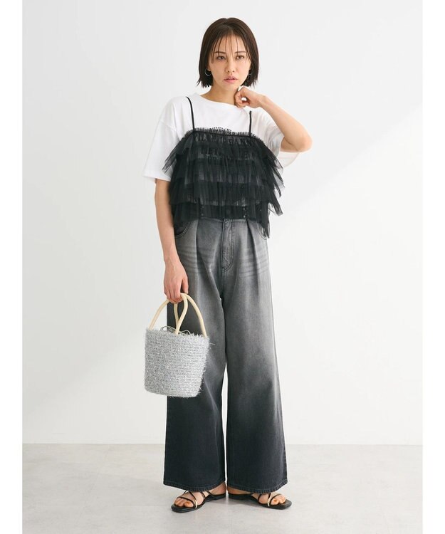 Green Parks 多段カレッジロゴボックスＴシャツ White