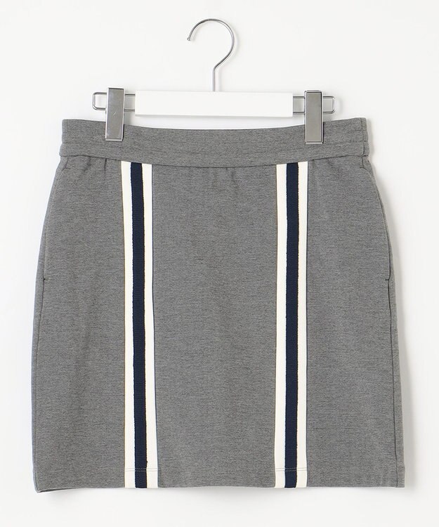 23区GOLF 【WOMEN】ミラノリブ裏起毛 ライン スカート ライトグレー系