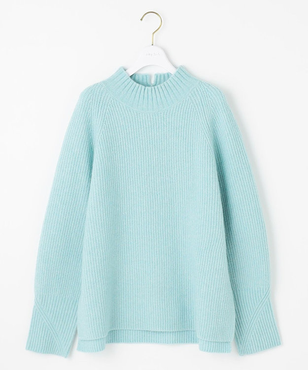 ANY SIS L ハイネックAir ニット ライトブルー